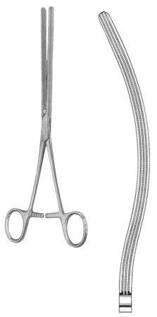 Kocher-Atrauma Intestinal Clamps Forceps BJ Curved 28cm/11"