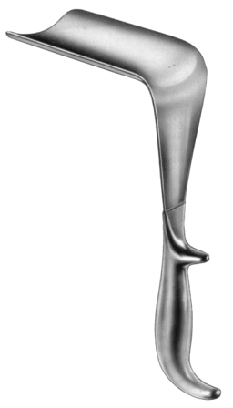 Doyen Vaginal Speculas (Medium-concave) 55x60mm 24cm/9 1/2" Fig # 1