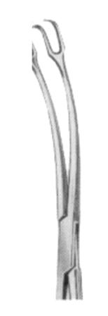 Schroeder Tenaculum Forceps BJ 2:2 Curved on Flat 24cm/9 1/2"