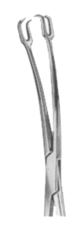 Schroeder Tenaculum Forceps BJ 2:2 Curved Sideway 24cm/9 1/2"