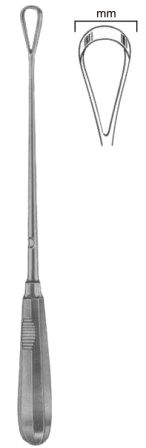 Recamier Uterine Curettes Blunt 8mm 31cm Fig # 2 Malleable
